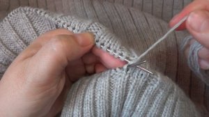 Соединение двух  вязанных полотен или как укоротить изделие не перевязывая низ