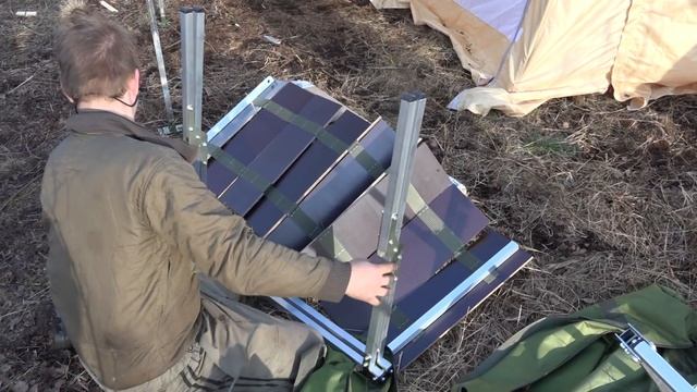 Поисковый быт, Палатка- шатер - столовая "Берег", Размещение в лесу смотреть онлайн