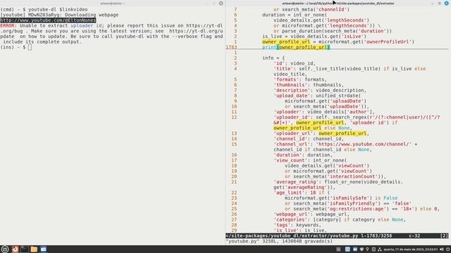 Programação #28 - Corrigindo o youtube-dl смотреть онлайн