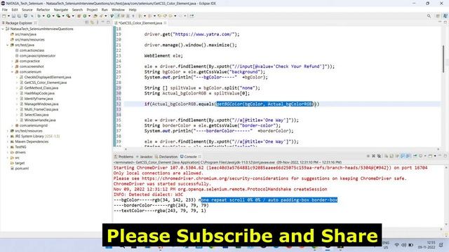 #Selenium - 21 | How to Verify The Element Color (RGB / RGBA / HEXADECIMAL ) in Framework ? | смотреть онлайн