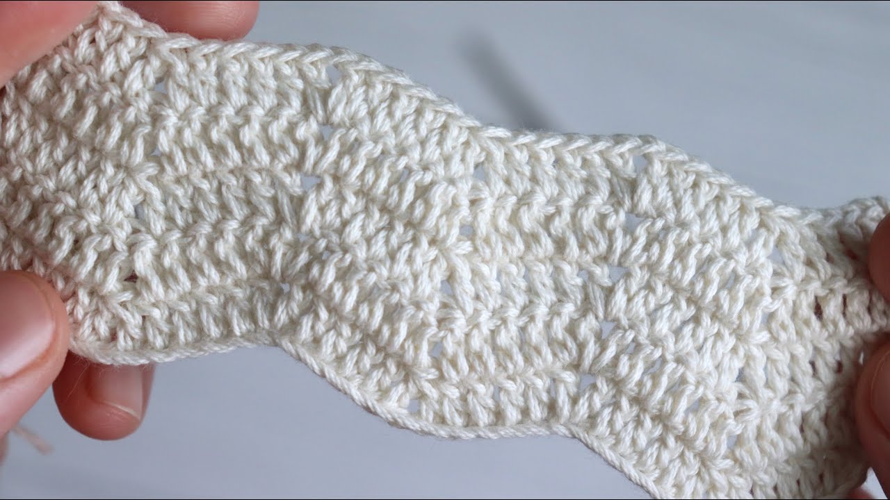 Узор крючком ЗИГЗАГ. Мастер-класс смотреть онлайн