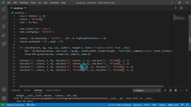 Calculator Desktop App in Tkinter Part-2 | Tamil | Python Series Part-4 смотреть онлайн
