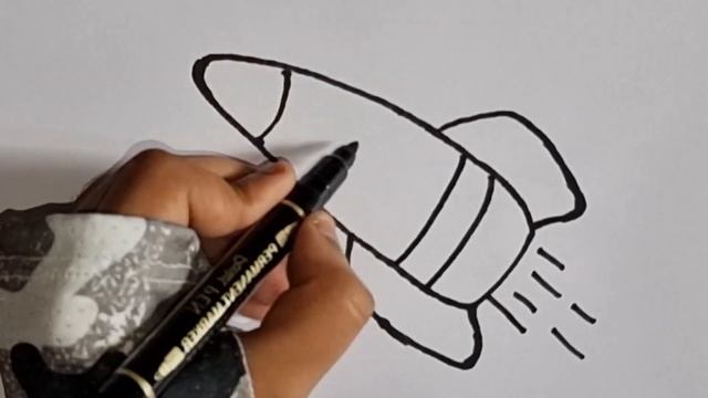 How to draw rocket | Как нарисовать ракету | Cómo dibujar cohete | Drawings for kids смотреть онлайн