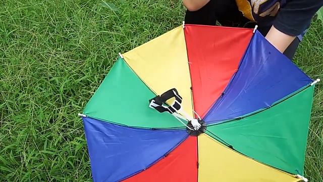 Зонтик для головы. Зонт-шляпа. Зонтик на голову 50 см смотреть онлайн