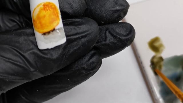 Bидеоурок. Рисуем апельсин акварелью на ногтях. Мастер-класс по росписи на ногтях. смотреть онлайн