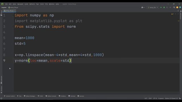 Plot Normal Distribution with Any mean and standard deviation in Python смотреть онлайн