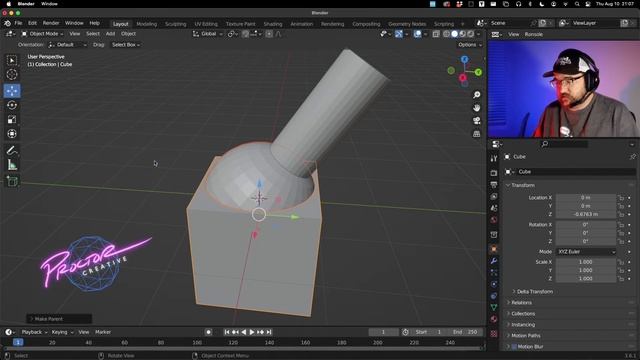 Object Parenting in Blender 3.6 смотреть онлайн