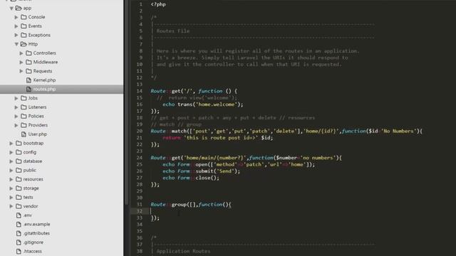 #11 Routing Part6 group + prefix Laravel 5.2 смотреть онлайн