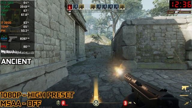 Counter Strike 2 on Core i7 2600 + GTX 1060 3gb || New Maps - Anubis and Ancient смотреть онлайн