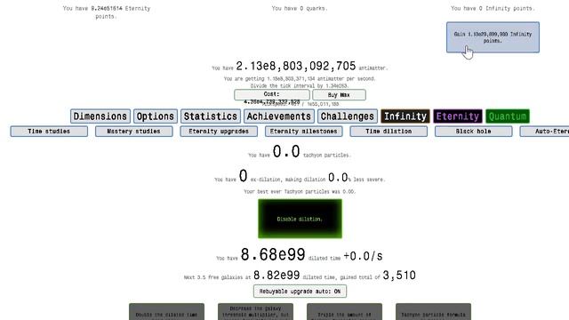 Antimatter dimensions mod combos (Infinite bug in 10 minutes!) смотреть онлайн