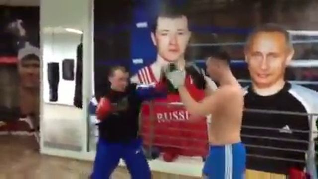 Городец-тренеровка на лапах с Чемпионом мира по боксу смотреть онлайн