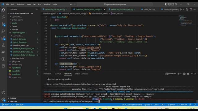 #Tutorials 37 || Pytest skip failed || Python Selenium смотреть онлайн