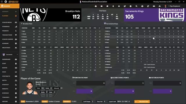 Draft Day Sports Pro Basketball 23 Sacramento Kings Year 3 смотреть онлайн