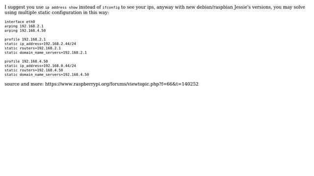 Raspberry Pi: Set multiple static ip in dhcpcd.conf - Raspbian 8 (jessie) (5 Solutions!!) смотреть онлайн