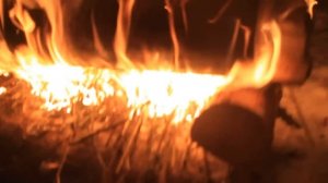 Костер "Нодья". Попытка выспаться при -10.