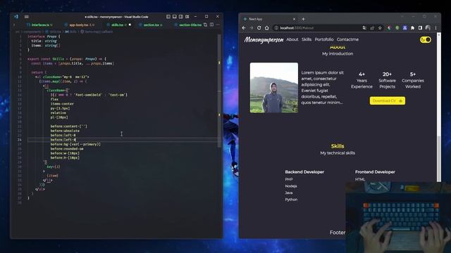Build portofolio website using React + Tailwind смотреть онлайн