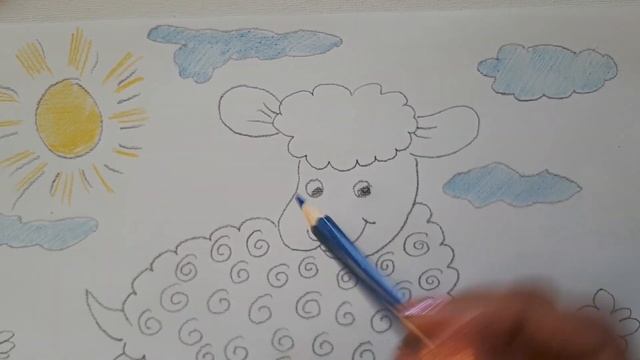 КАК НАРИСОВАТЬ ОВЕЧКУ. How to draw a sheep. Видео урок для начинающих. Рисуем цветными карандашами смотреть онлайн