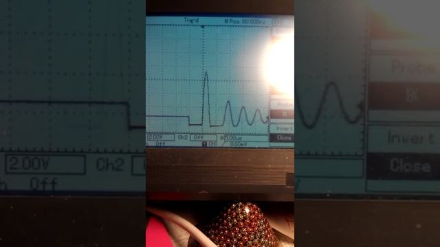 Бифилярная плоская катушка Тесла осциллограмма импульса смотреть онлайн