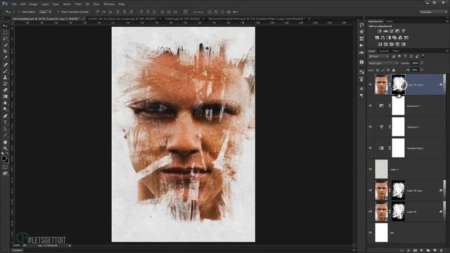 Ink Scratch Portrait Effect + PSD - Photoshop Tutorial смотреть онлайн