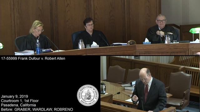 17-55999 Frank Dufour v. Robert Allen смотреть онлайн