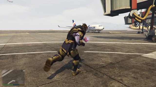 Танос ұшаққа тас жаудырды | GTA 5 смотреть онлайн