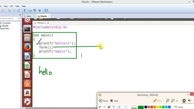 fork() system call | solved example #1 | ucourse.in смотреть онлайн
