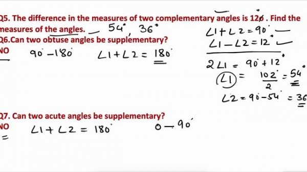 ANGLES| Geometry| Pairs of Angles| Types of angles| Supplementary| Complementary