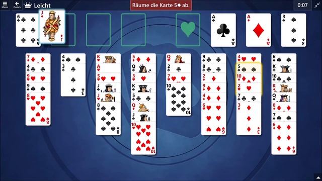 FreeCell - Easy | Feb 1, 2022 | Daily Solitaire Collection | Goal: Clear the 5♠ from the board смотреть онлайн