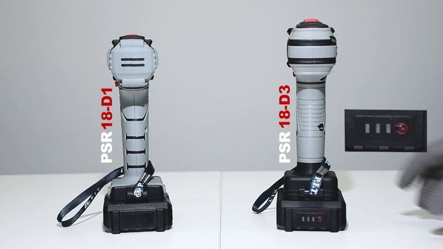 Сравнение аккумуляторных дрелей PSR18-D1 и PSR18-D3. смотреть онлайн