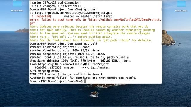Git.4.Merge conflicts смотреть онлайн