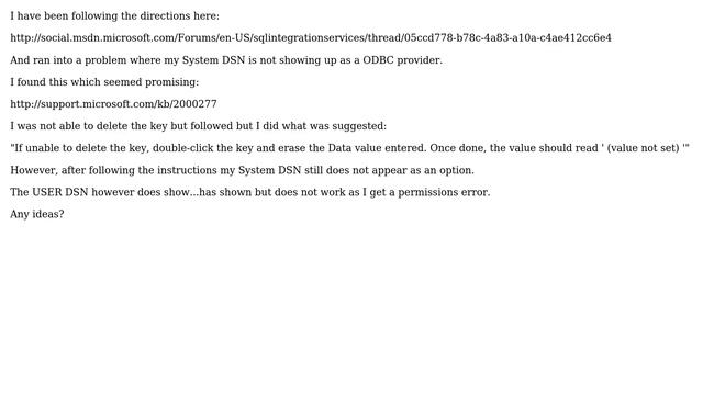 DevOps & SysAdmins: SSIS DSN Not Showing as ODBC Data Source смотреть онлайн