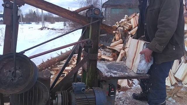 Вертикальный редукторный дровокол в работе 2 часть смотреть онлайн