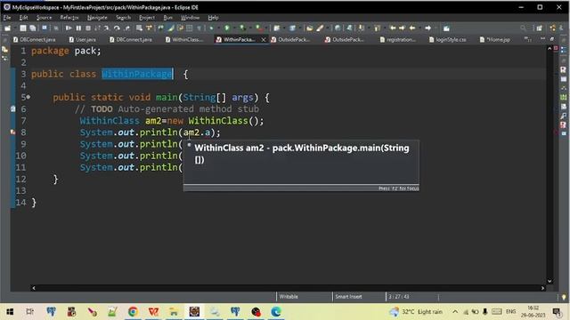 private, default, protected, public | Access Modifiers in Java | Java Program | Hindi(Hinglish) смотреть онлайн