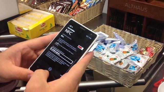 Оплата смартфоном Lumia с помощью SIM-карты МТС и NFC смотреть онлайн