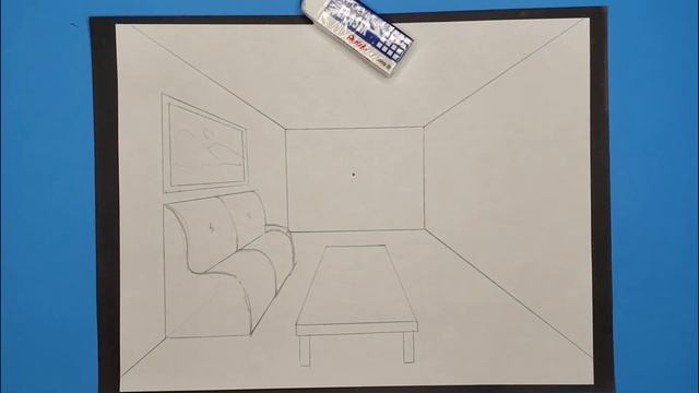 6th Grade Art: One-Point Perspective Room Drawing смотреть онлайн