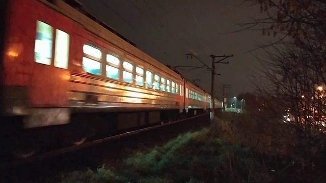 Электропоезд ЭД4М-0456 перегон Каналстрой - Дмитров 30.11.2020 смотреть онлайн