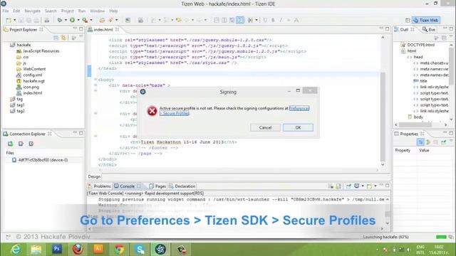Tizen SDK: Set Active Secure Profile смотреть онлайн