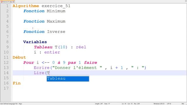 Exercice corrigé #51: Fonctions maximum, minimum et inverse des éléments d'un tableau смотреть онлайн