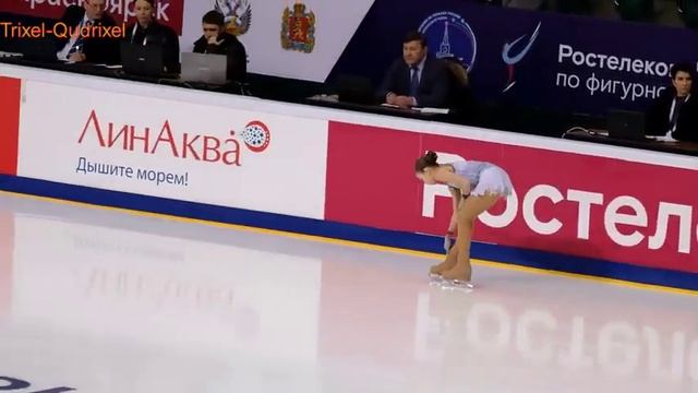 ЧР по фигурному катанию сезона 2019-2020. Женщины. Разминка перед короткой программой. Трусова смотреть онлайн