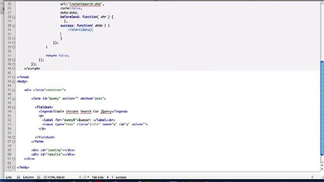 Simple Instant Search como Google Instant Search usando jQuery & PHP Parte 3/3 смотреть онлайн
