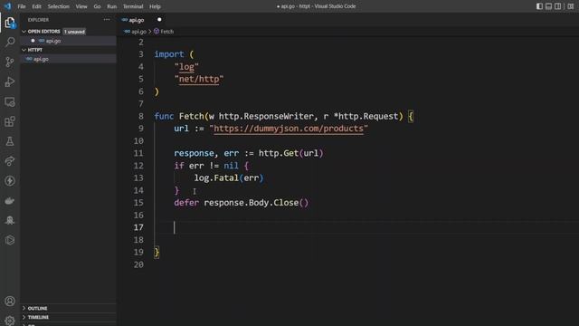 Fetching RESTful API with Golang || GO смотреть онлайн