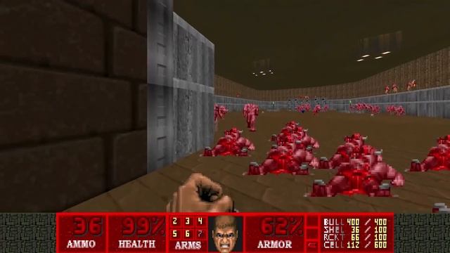 Doom II: Hell Revealed - MAP11: Underground Base (Ultra-Violence 100%) смотреть онлайн