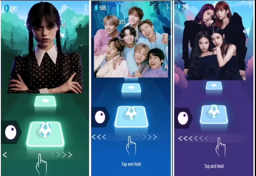 WEDNSEDAY  Vs BTS Vs BLACKPINK Tiles Hop EDM Rush