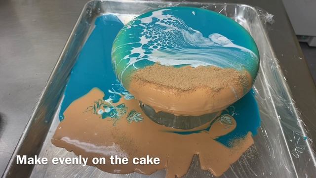 Vegan Blue Ocean Mirror Glaze Cake смотреть онлайн