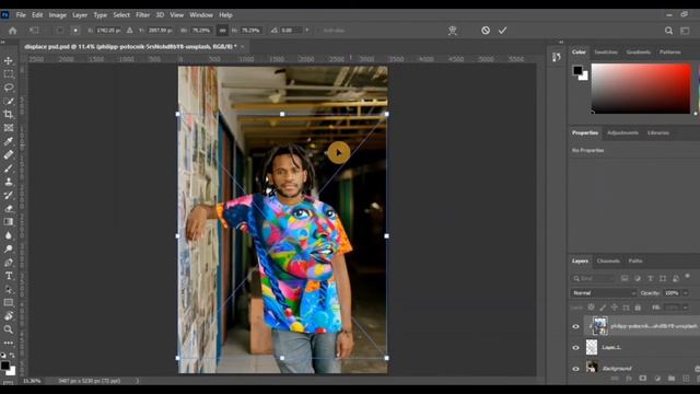 Displacement Map Photoshop | How To Add Displacement Map