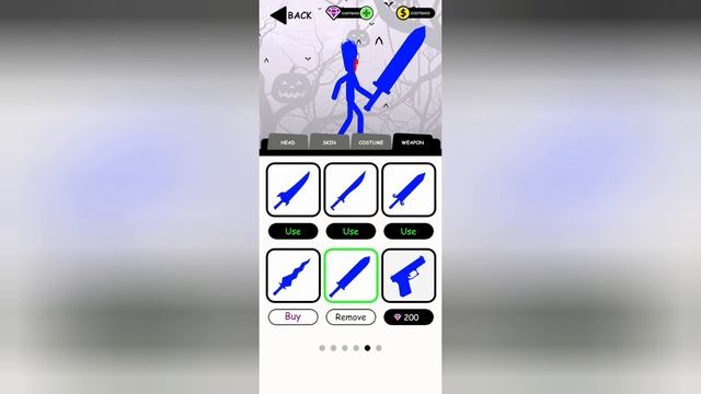 Эволюция синего человечка ниндзя в игре Stick Hero Tower Defense 1-10 Lv
