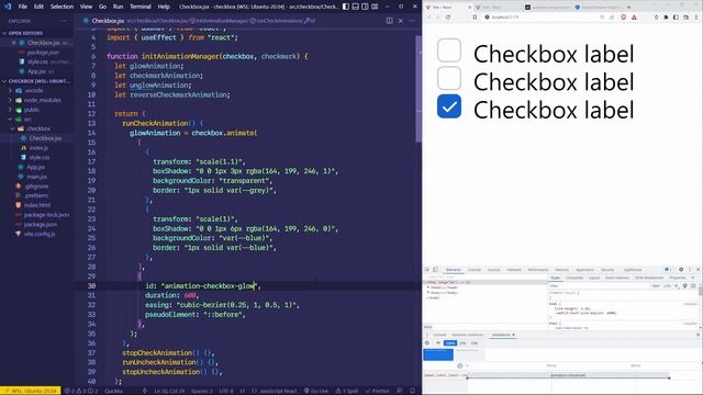 How to build an animated checkbox in React using WAAPI - Part 2 смотреть онлайн