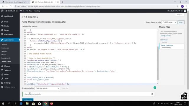 WordPress — 3 Option To Add Code Snippets to Your Functions.php File! смотреть онлайн