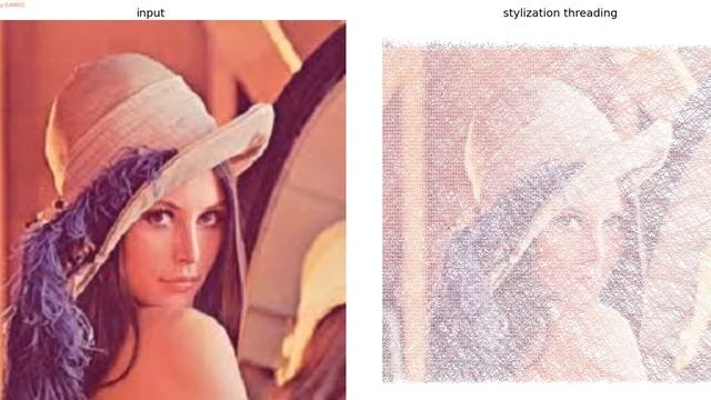Stylization threading | drawing images with random lines | Algorithm | python смотреть онлайн