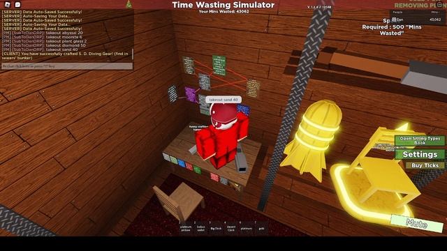 Crafting Super Duper Diving Gear in Time Wasting Simulator смотреть онлайн